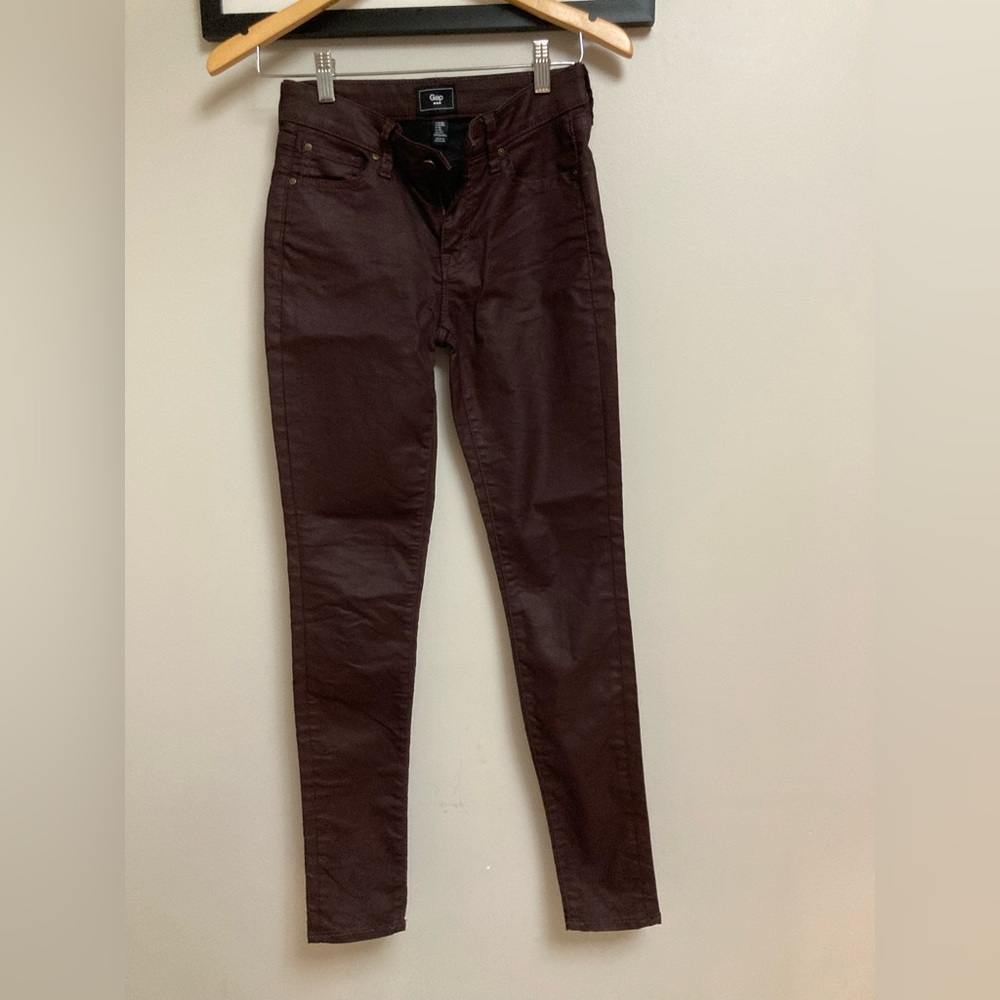 Gap High Rise Coated Skinny Jean